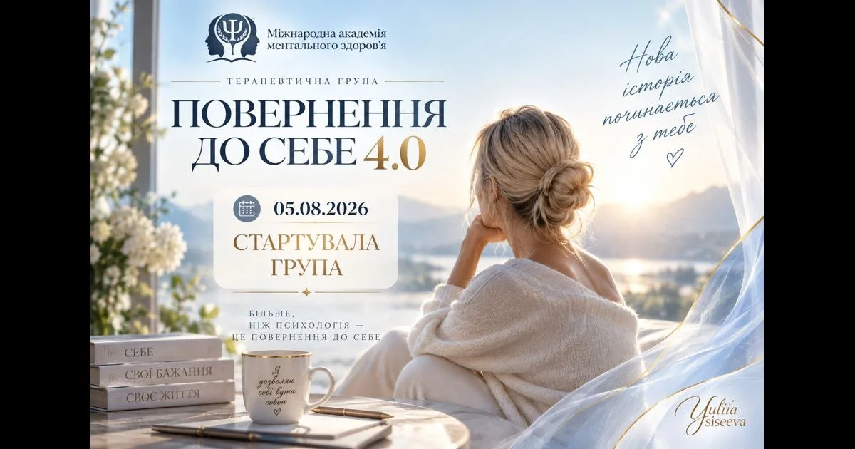 Стартувала терапевтична група «Повернення до себе 4.0