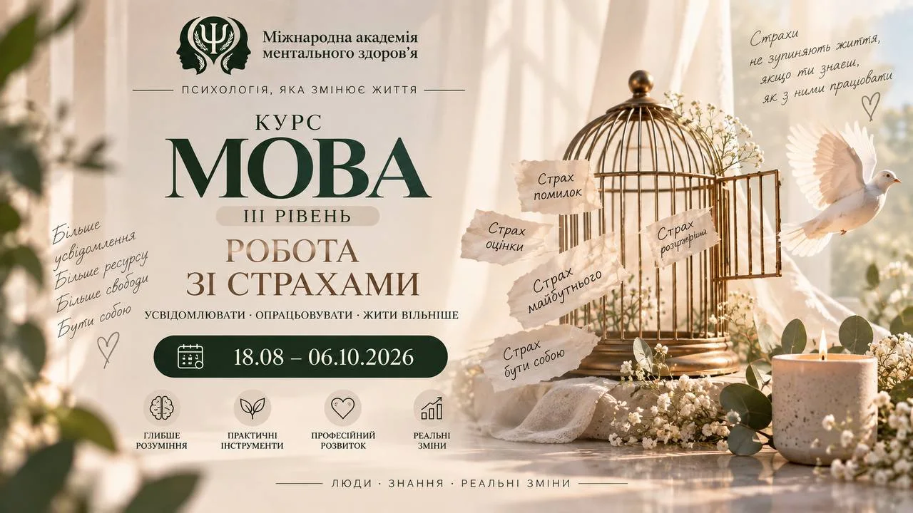 Старт III рівня курсу МОВА — «Робота зі страхами»